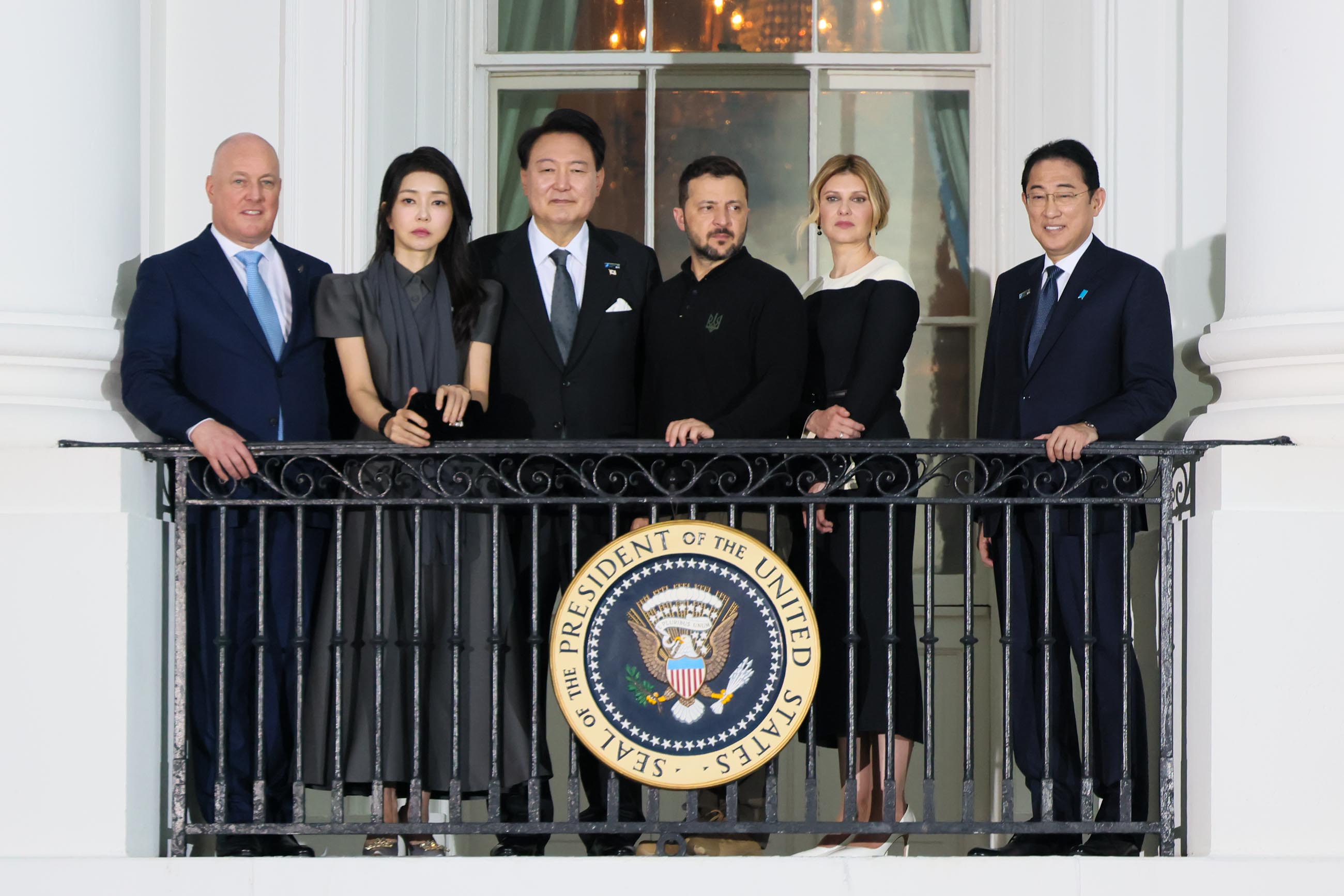 岸田首相出席美国总统约瑟夫·拜登和夫人主持的晚宴欢迎仪式2