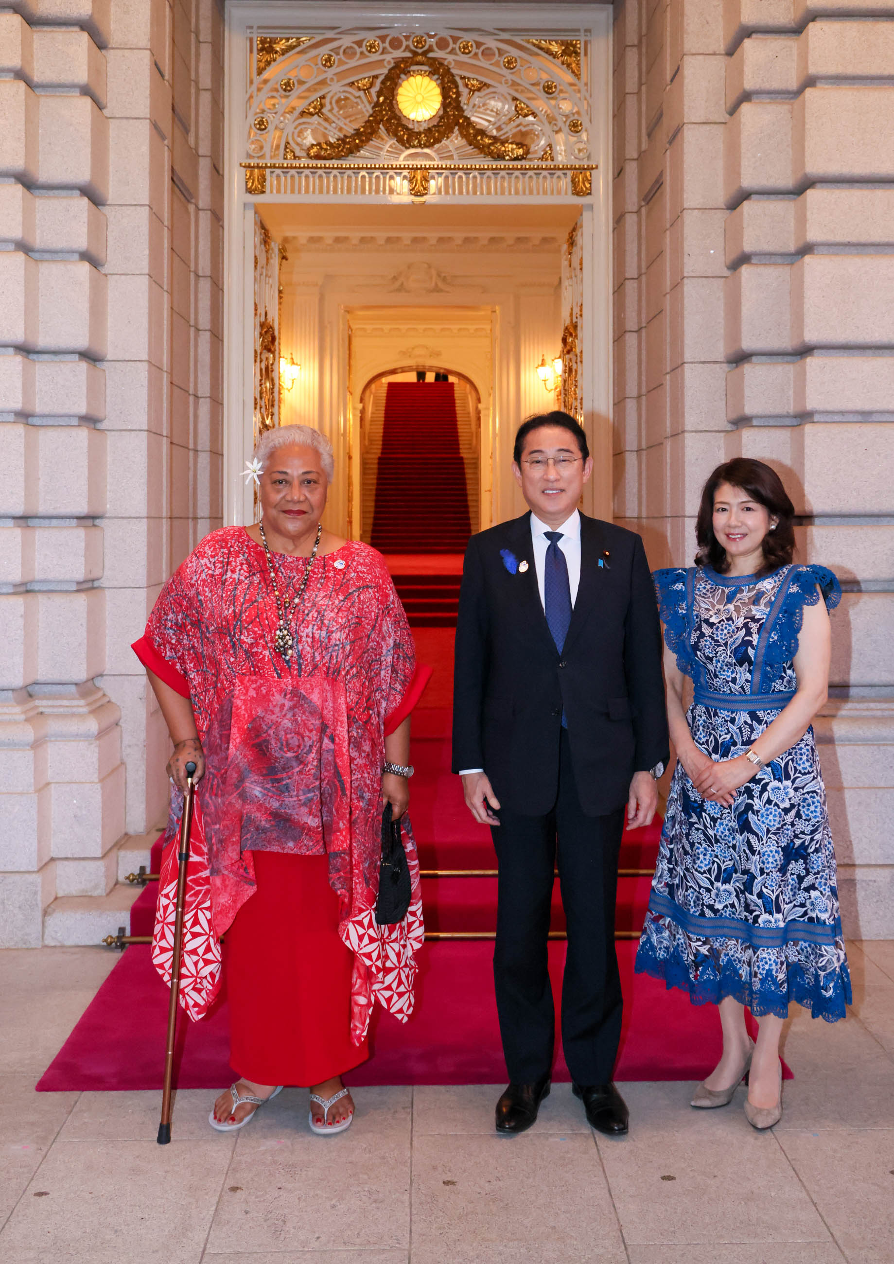 岸田首相迎接萨摩亚总理