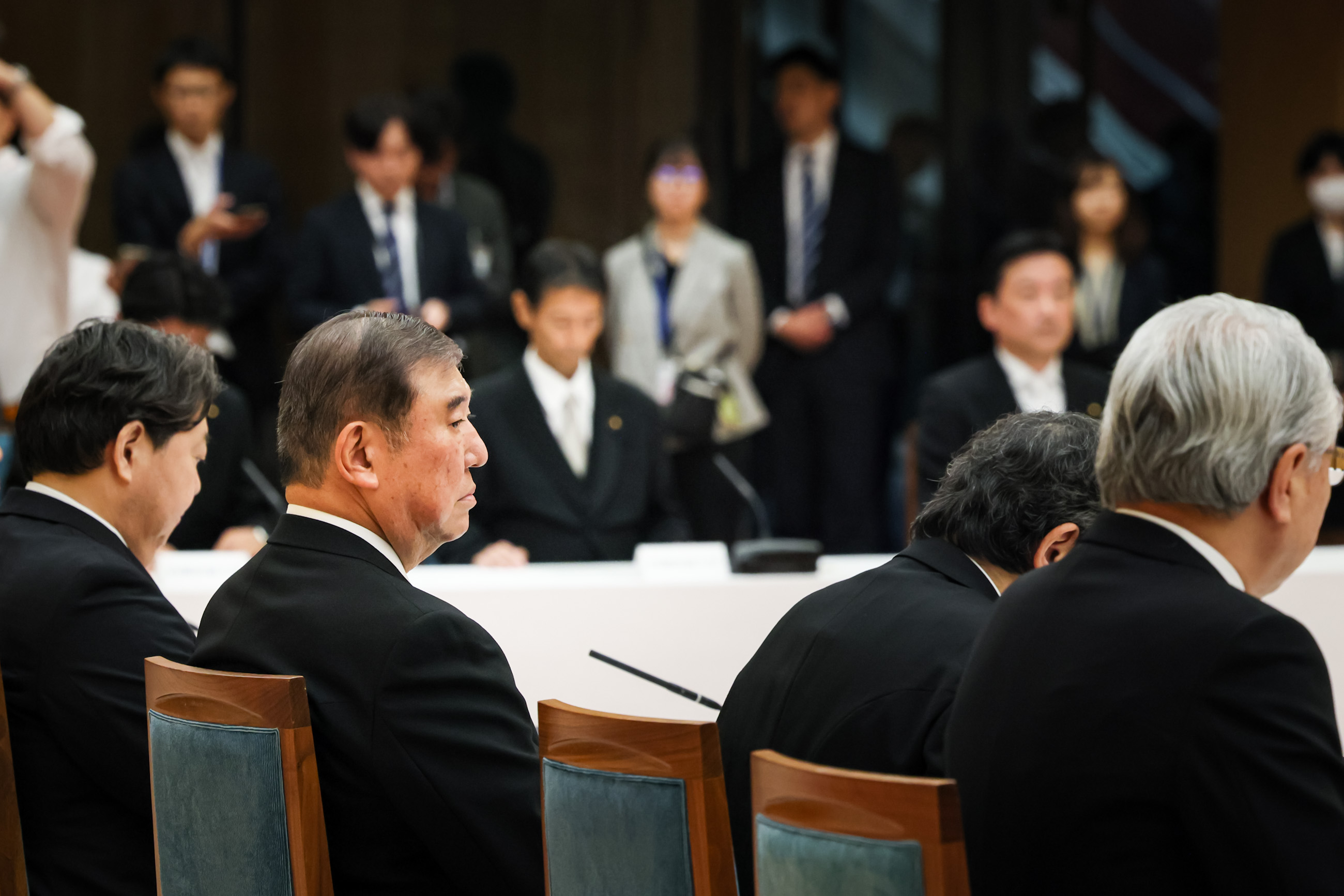 石破首相出席首次副大臣会议1