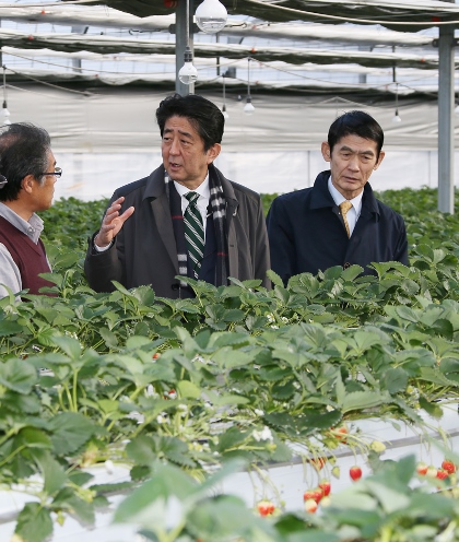 安倍总理访问了福岛县。