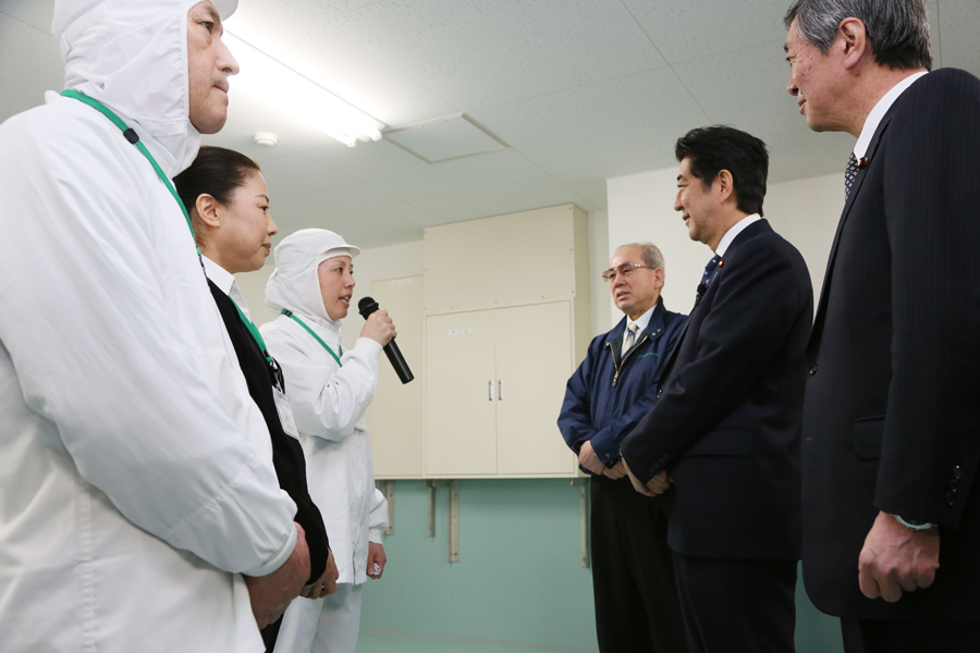 安倍总理为把握东日本大地震灾害的复兴情况，访问了岩手县和宫城县。