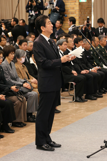 安倍总理访问了熊本县。