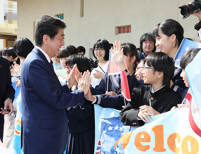 安倍总理出席了在福岛县磐城市举行的第8届太平洋岛国峰会（PALM8）。