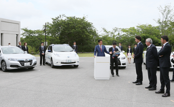 安倍总理为了召开G7伊势志摩峰会访问了三重县志摩市。