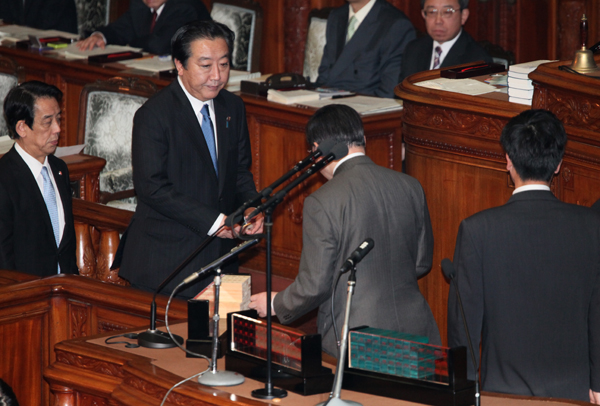 野田总理出席了众议院预算委员会、众议院总务委员会、众议院财务金融委员会及众议院全体会议。