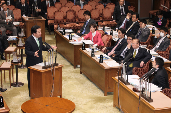 2012年3月14日，野田总理出席了参议院预算委员会。