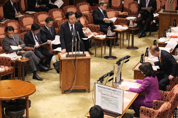 2012年3月16日，野田总理出席了参议院预算委员会。