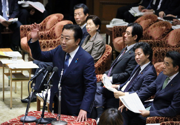 野田总理出席了众议院有关社会保障和税制一体化改革特别委员会。