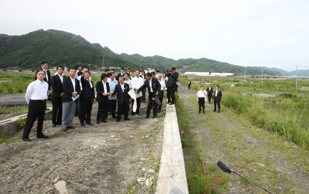 野田总理访问了岩手县。