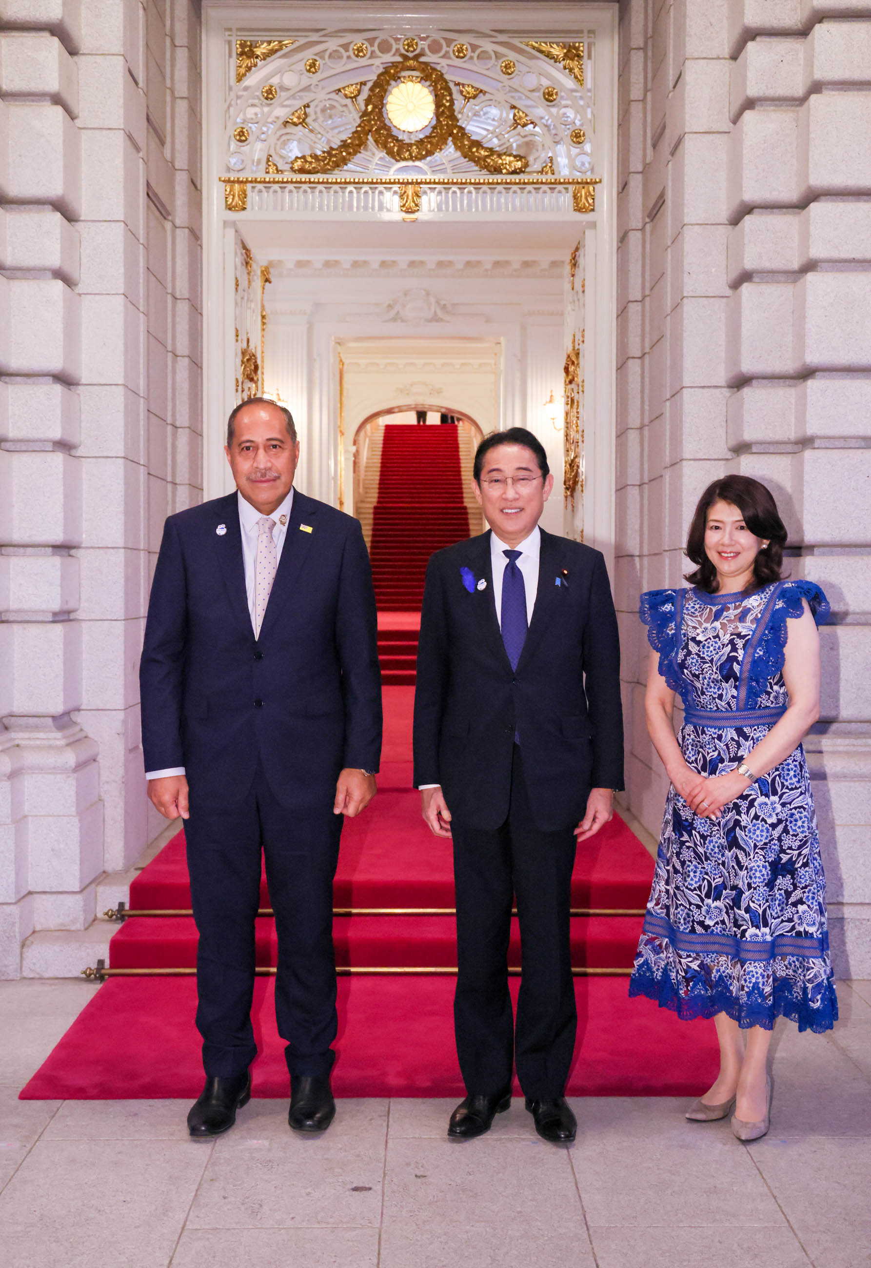 タンゲランギ・ニウエ首相を出迎える岸田総理
