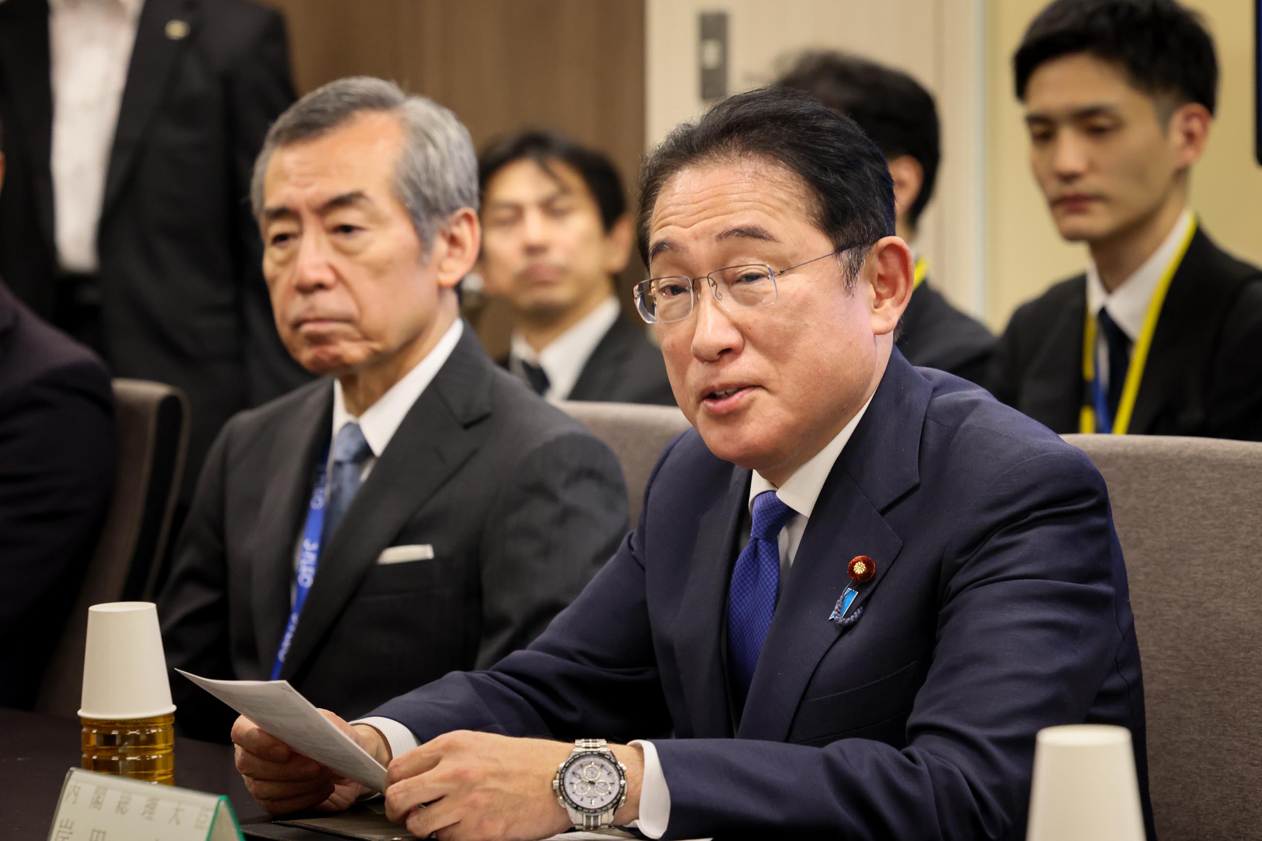 金融経済教育に関する関係機関会合に出席する岸田総理７