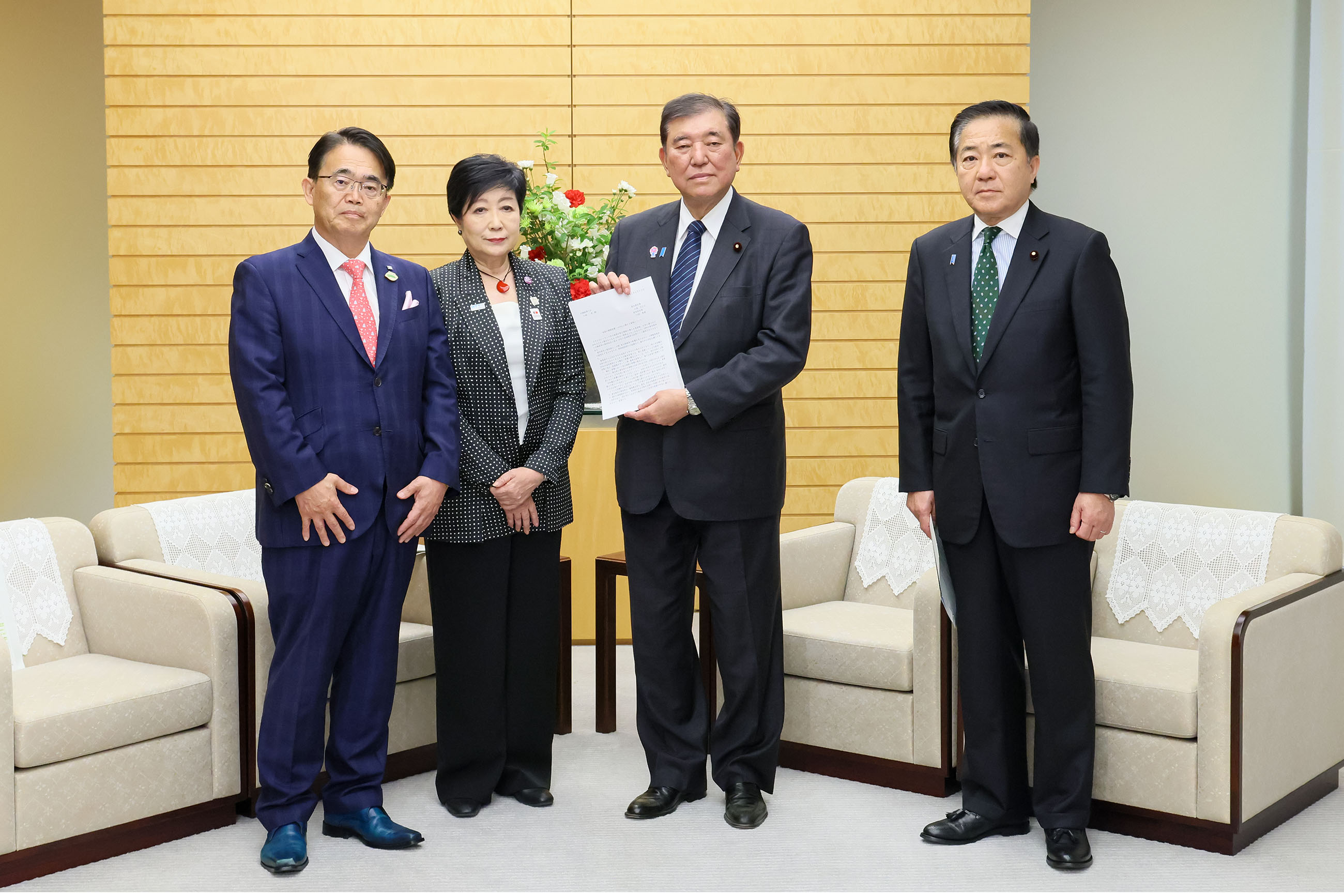 東京都知事及び愛知県知事との面会
