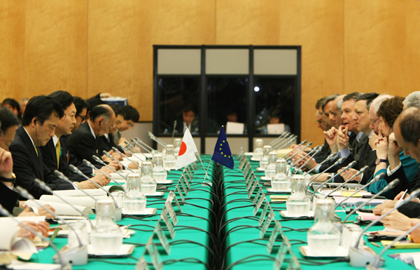 日・ＥＵ定期首脳協議の写真