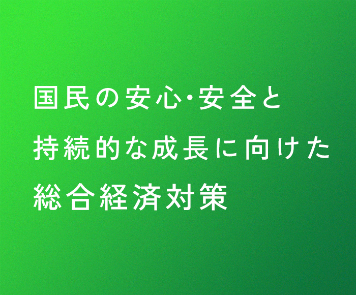 国民の安心•安全と持続的な成長に向けた総合経済対策